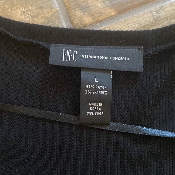 INC International Concepts Black and White Top - Large - Picture 3 of 5